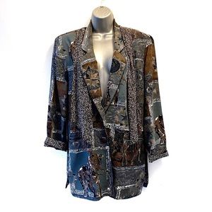 Vintage Animal Print Blazer Size Medium
